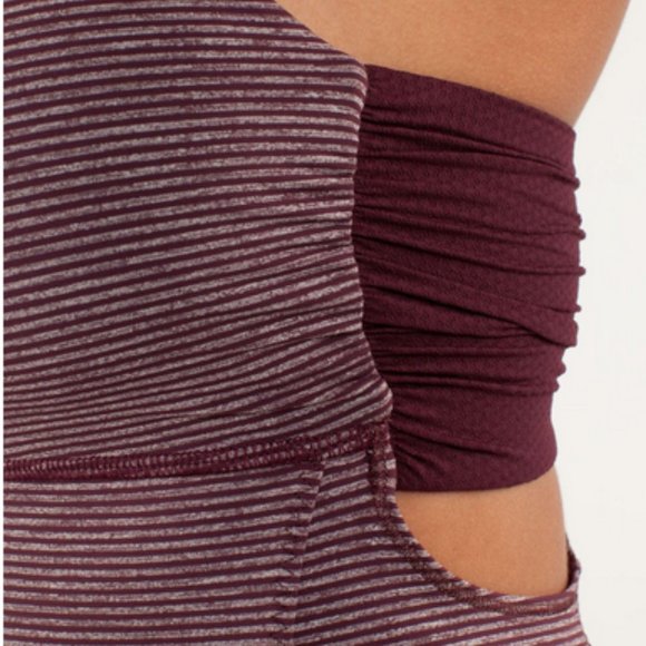 Lululemon Turbo Tank Tonka Stripe Bordeaux Drama - Picture 3 of 16